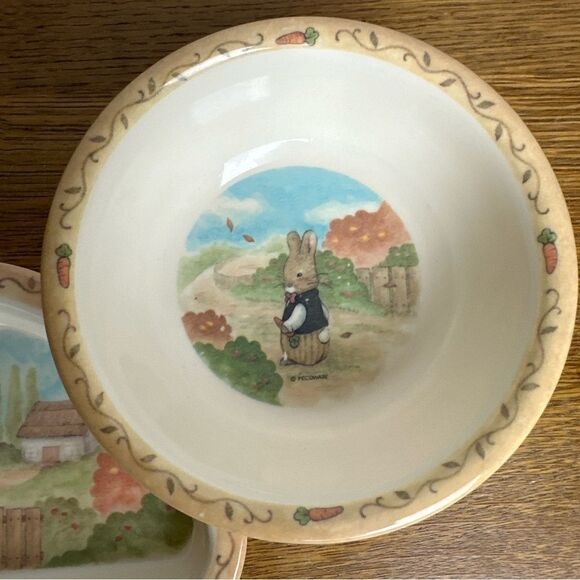 PETER RABBIT Child's Plate & Bowl Melamine Ware Collectible Bowl Has Suction - Picture 3 of 8